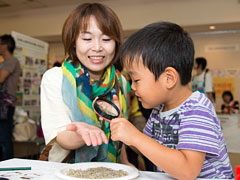 チリモン探しを楽しむ親子