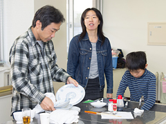 後片付けも父子におまかせ