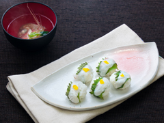 てまり寿司と潮汁