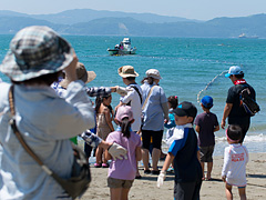 地曳網体験スタート